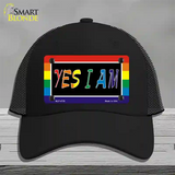 Yes I Am Novelty License Plate Hat Mesh Black