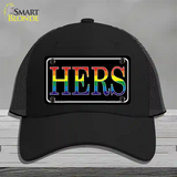Hers Rainbow Novelty License Plate Hat Mesh Black