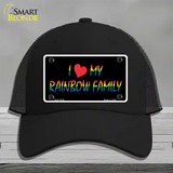 I Love My Rainbow Family Novelty License Plate Hat Mesh / Black