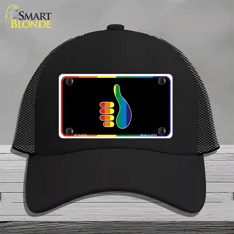 Thumbs Up Novelty License Plate Hat Mesh Black