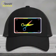 Scissors Novelty License Plate Hat Mesh Black