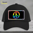 Peace Sign Novelty License Plate Hat Mesh Black