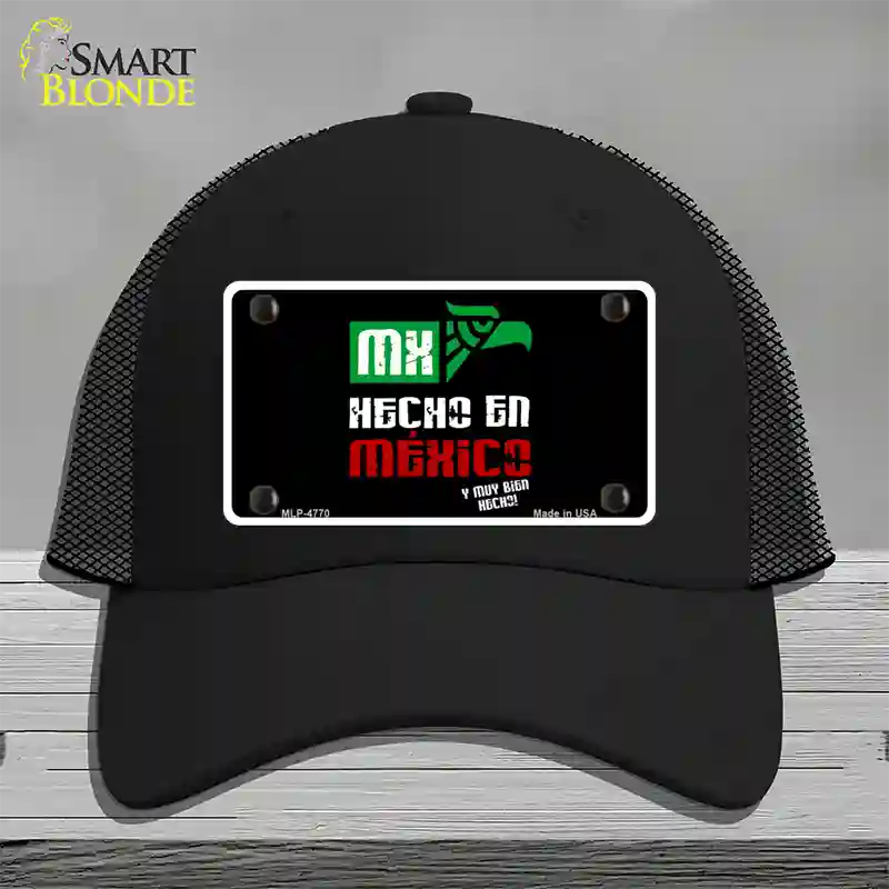 Made In Mexico Novelty License Plate Hat Mesh / Black