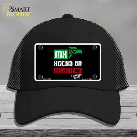 Made In Mexico Novelty License Plate Hat Mesh / Black