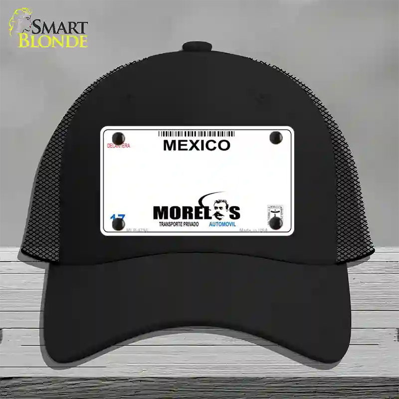 Morelos Mexico Novelty License Plate Hat Mesh / Black