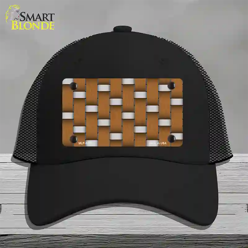 Weave Brown & Gray Novelty License Plate Hat Mesh / Black