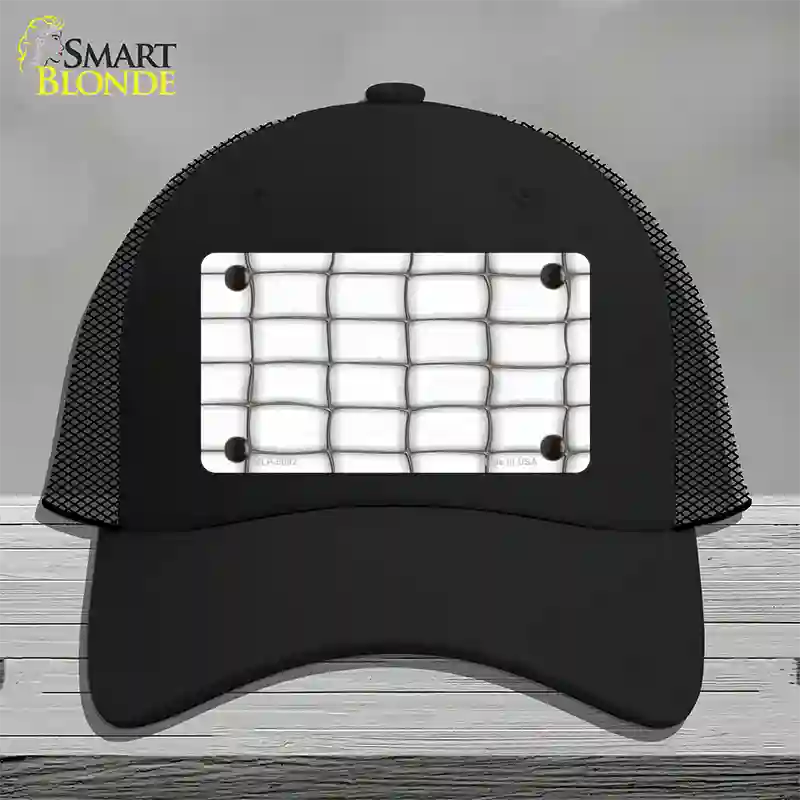 Web White Novelty License Plate Hat Mesh / Black
