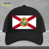 Florida State Flag Novelty License Plate Hat Mesh / Black