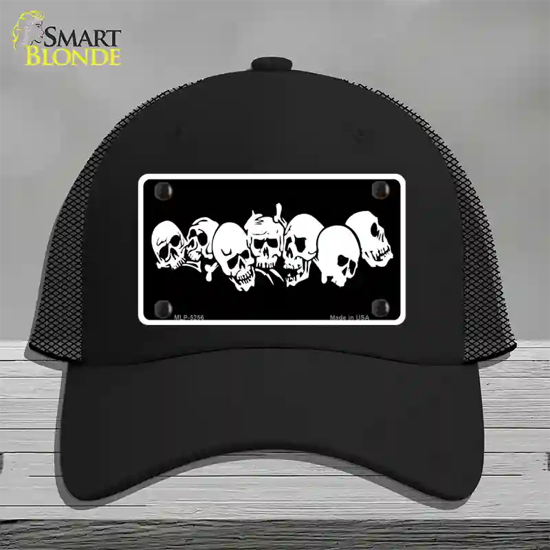 Skulls Novelty License Plate Hat Mesh / Black