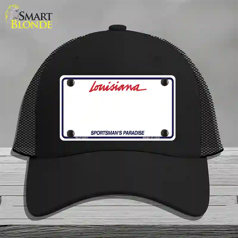 Louisiana Sportsman Blank Plate Novelty License Plate Hat Mesh / Black