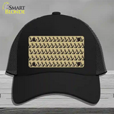 Gold Black Anchor Novelty License Plate Hat Mesh / Black