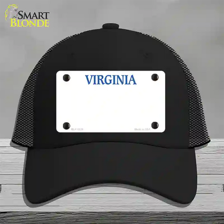 Virginia Old Dominion Blank Novelty License Plate Hat Mesh / Black