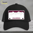Colorado State Blank Novelty License Plate Hat Mesh / Black