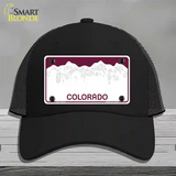 Colorado State Blank Novelty License Plate Hat Mesh / Black