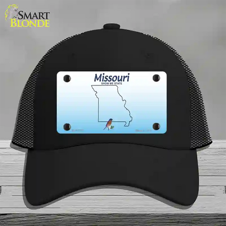 Missouri Show Me Blank Novelty License Plate Hat Mesh / Black