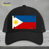 Philippines Flag Novelty License Plate Hat Mesh / Black