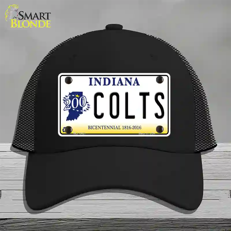 Colts Indiana Bicentennial Novelty License Plate Hat Mesh / Black