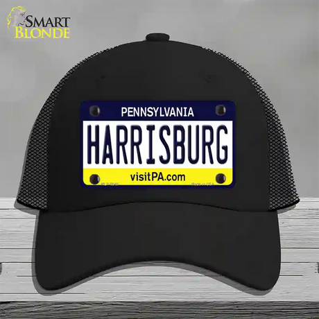 Harrisburg Pennsylvania State Novelty License Plate Hat Mesh / Black