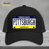 Pittsburgh Pennsylvania State Novelty License Plate Hat Mesh / Black