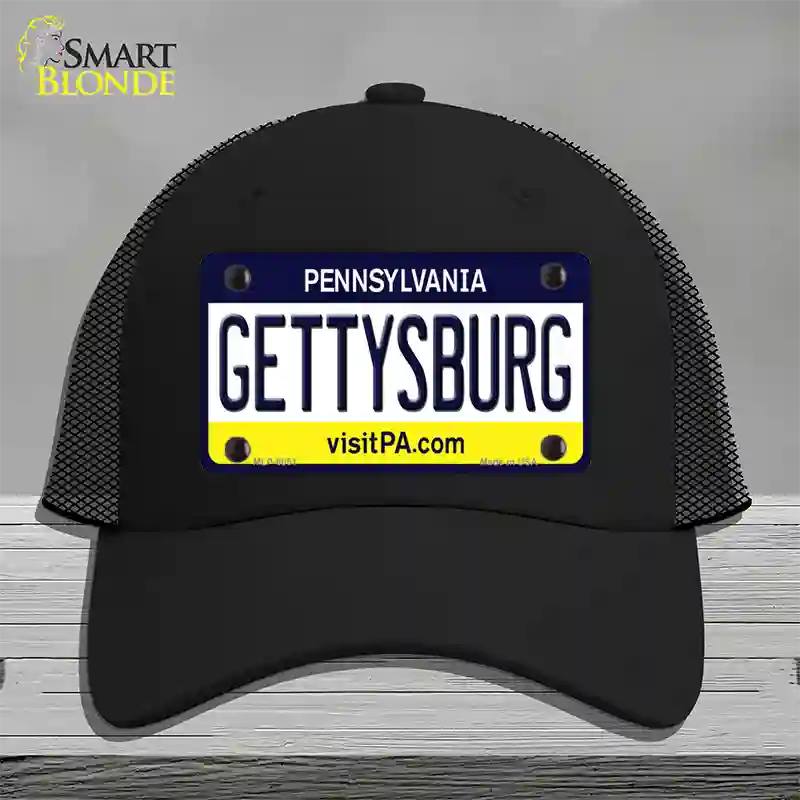 Gettysburg Pennsylvania State Novelty License Plate Hat Mesh / Black