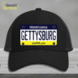 Gettysburg Pennsylvania State Novelty License Plate Hat Mesh / Black