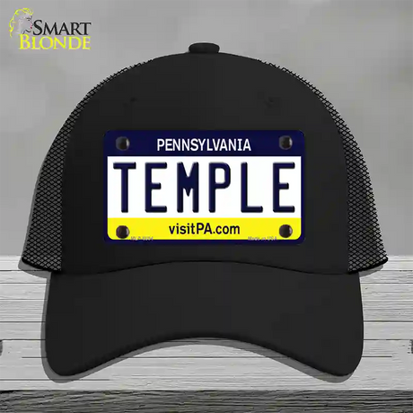 Temple Pennsylvania State Novelty License Plate Hat Mesh / Black