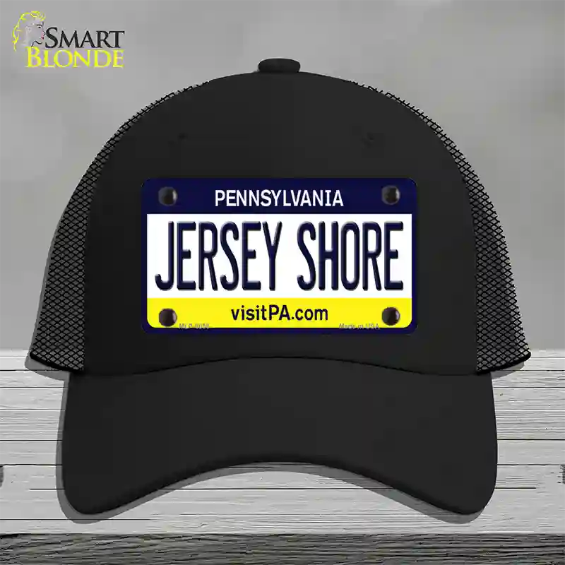 Jersey Shore Pennsylvania State Novelty License Plate Hat Mesh / Black