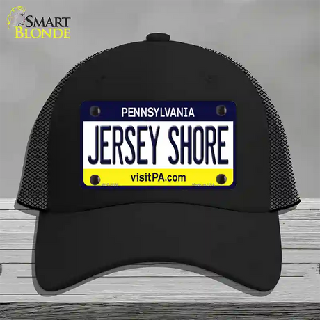 Jersey Shore Pennsylvania State Novelty License Plate Hat Mesh / Black