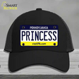 Princess Pennsylvania State Novelty License Plate Hat Mesh / Black