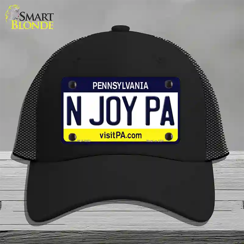 N Joy Pennsylvania State Novelty License Plate Hat Mesh / Black