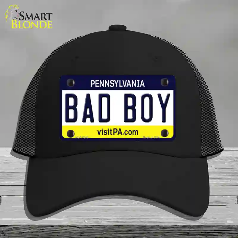 Bad Boy Pennsylvania State Novelty License Plate Hat Mesh / Black