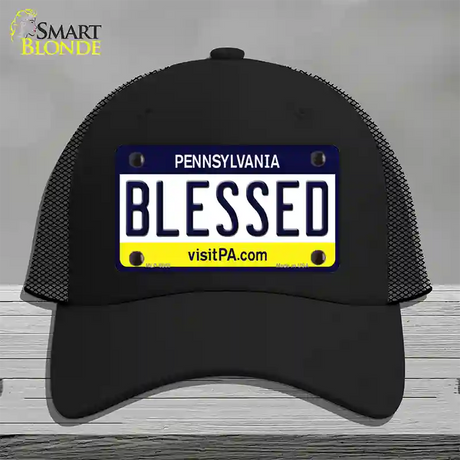 Blessed Pennsylvania State Novelty License Plate Hat Mesh / Black