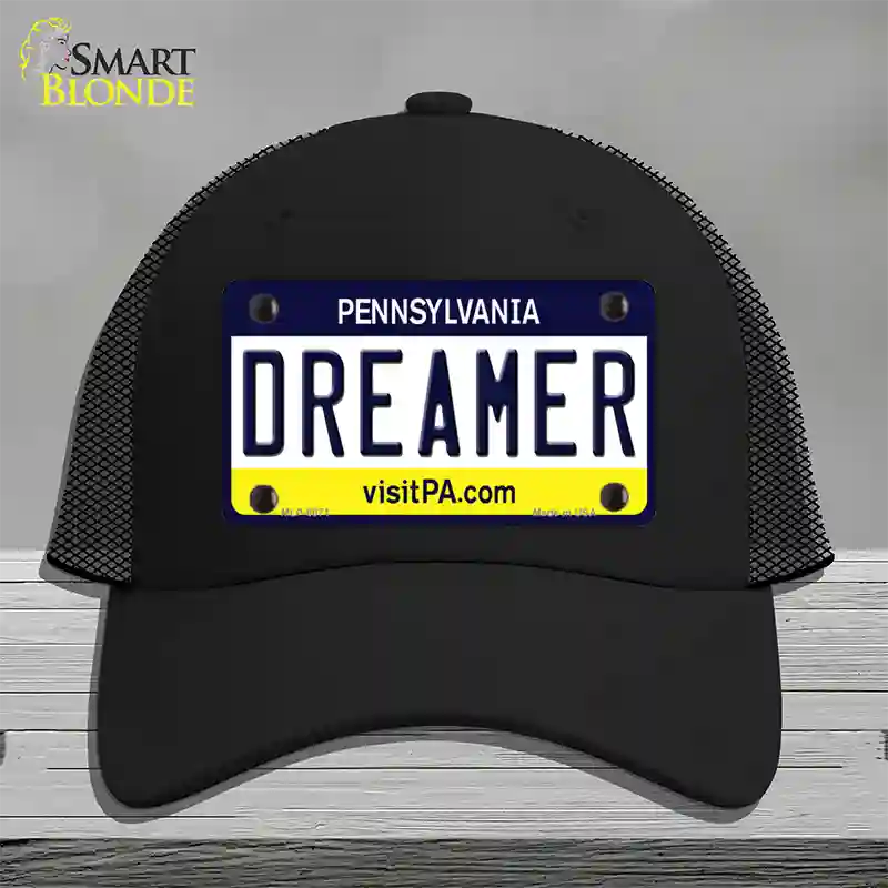 Dreamer Pennsylvania State Novelty License Plate Hat Mesh / Black