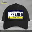 Dreamer Pennsylvania State Novelty License Plate Hat Mesh / Black