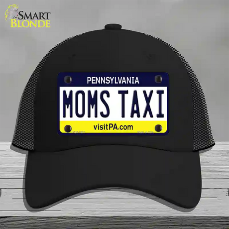Moms Taxi Pennsylvania State Novelty License Plate Hat Mesh / Black