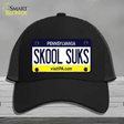 Skool Suks Pennsylvania State Novelty License Plate Hat Mesh / Black