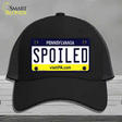 Spoiled Pennsylvania State Novelty License Plate Hat Mesh / Black