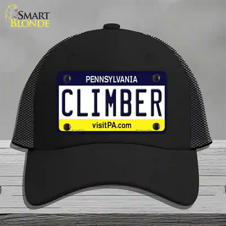 Climber Pennsylvania State Novelty License Plate Hat Mesh / Black