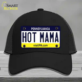 Hot Mama Pennsylvania State Novelty License Plate Hat Mesh / Black