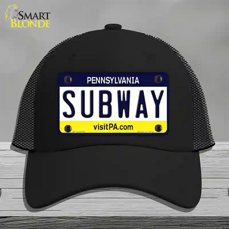 Subway Pennsylvania State Novelty License Plate Hat Mesh / Black