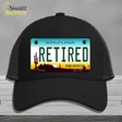 Arizona Retired Novelty License Plate Hat Mesh / Black