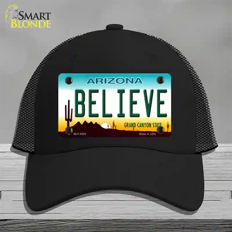 Arizona Believe Novelty License Plate Hat Mesh / Black