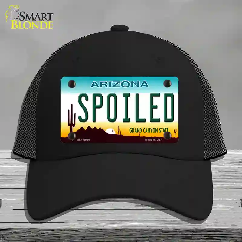 Arizona Spoiled Novelty License Plate Hat Mesh / Black