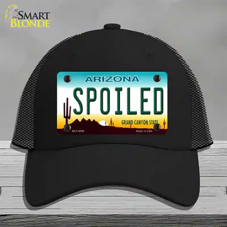 Arizona Spoiled Novelty License Plate Hat Mesh / Black