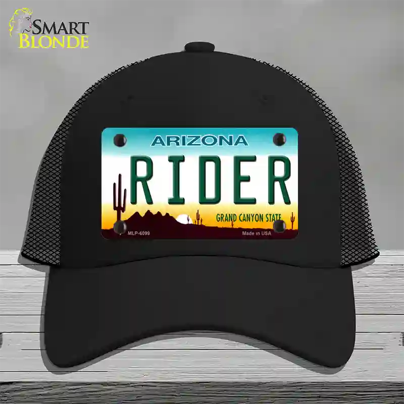 Arizona Rider Novelty License Plate Hat Mesh / Black