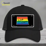 North Dakota Rainbow Novelty License Plate Hat Mesh / Black