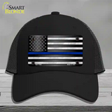 American Flag Thin Blue Line Novelty License Plate Hat Mesh / Black