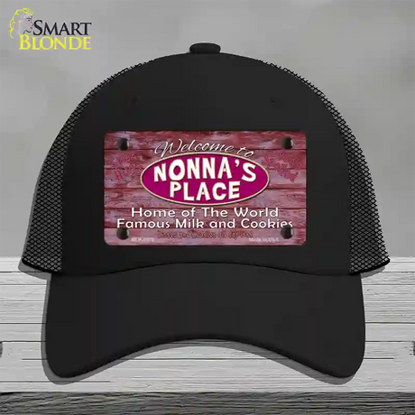 Nonnas Place Novelty License Plate Hat Mesh / Black
