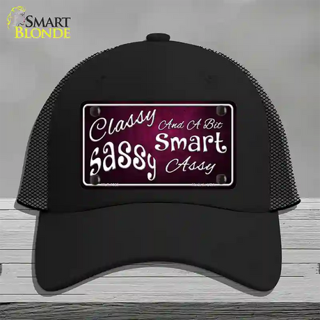 Classy Sassy Novelty License Plate Hat Mesh / Black