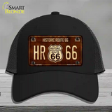 Historic Route 66 Vintage Novelty License Plate Hat Mesh Black